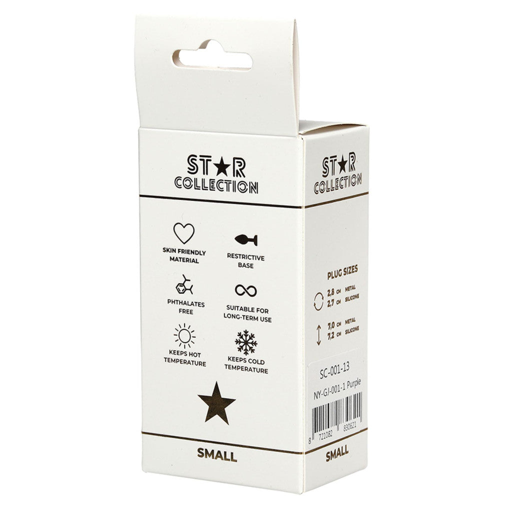 Star Collection Anal Plug Silicone Safe Compact S Purple-blue