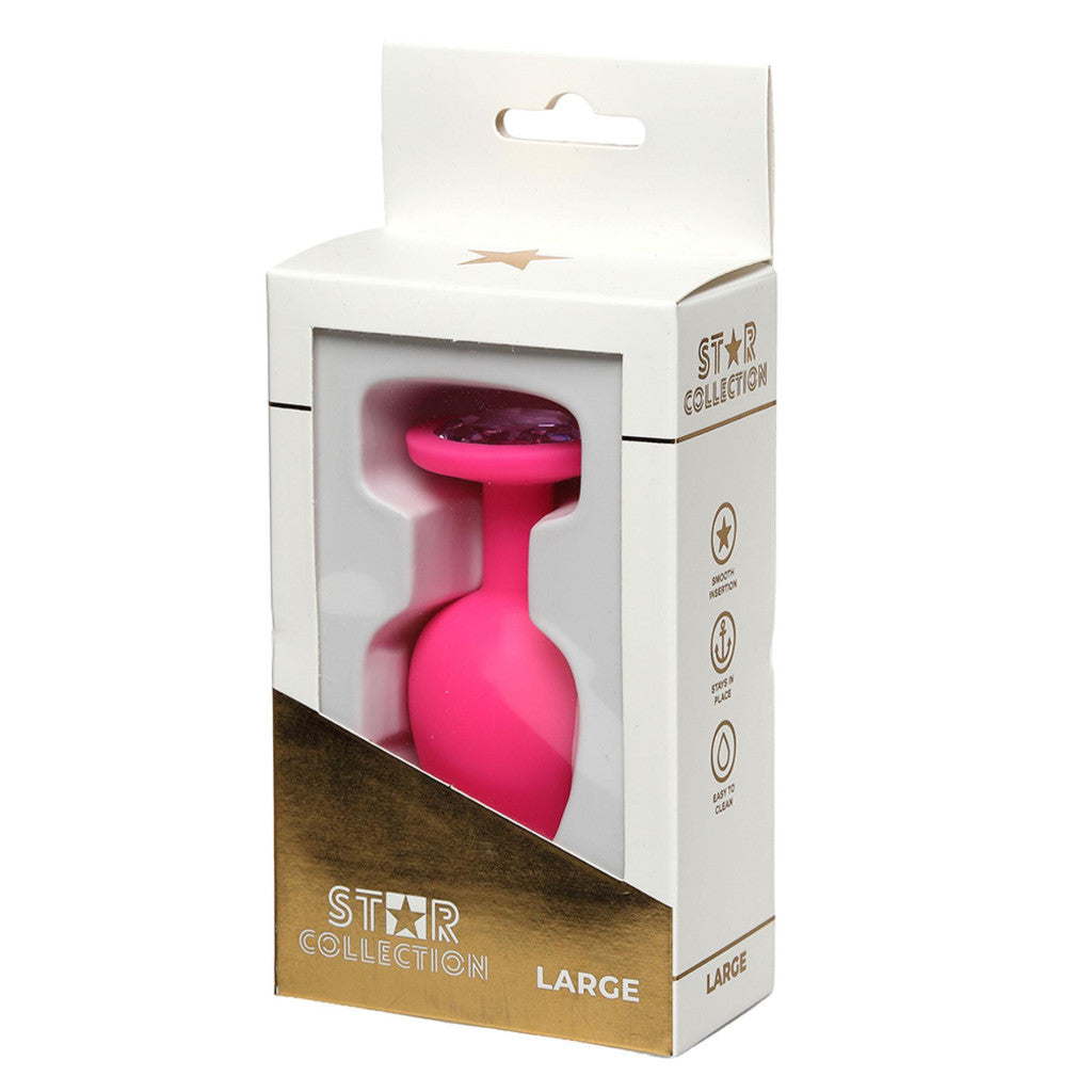 Star Collection Anal Plug Comfortable Use Light Pink L