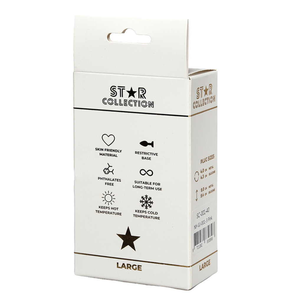 Star Collection Anal Plug Comfortable Use Light Pink L