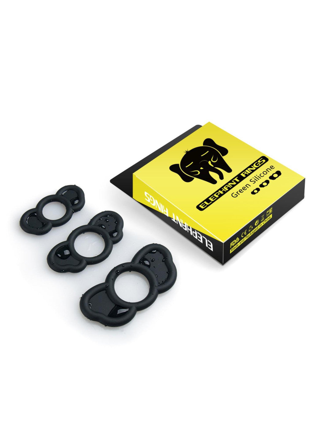 Penis Ring Set 3 Sizes Easy To Put On Flexible Material