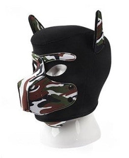 Puppy Neoprene – Black-camouflage Mask In Doggy Style
