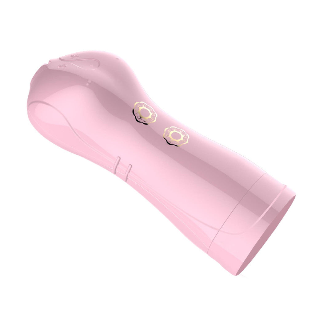 Vibrating And Light-up Masturbation Cup Usb Pink With 7+7 Functions In Talking Mode