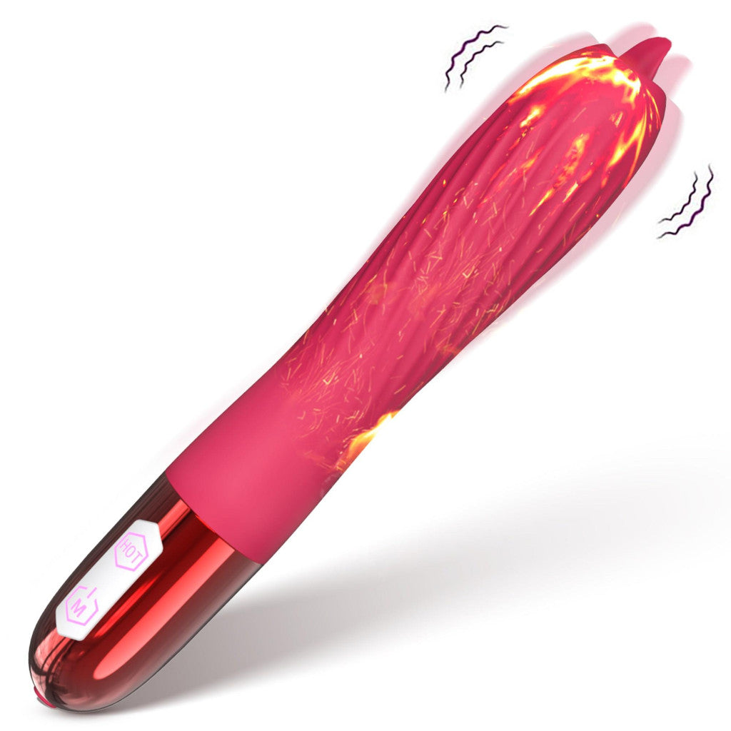 Sex Toy Vibrator G-spot Stimulator 10 Modes Heatable Usb Charging Silicone Waterproof