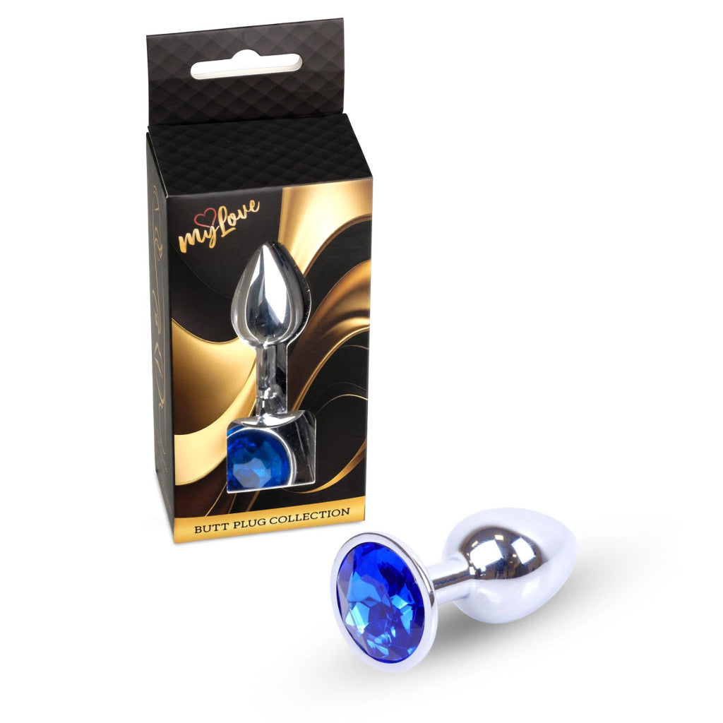Anal Plug Jewelry Steel Coolable-heatable 7 Cm Dark Blue