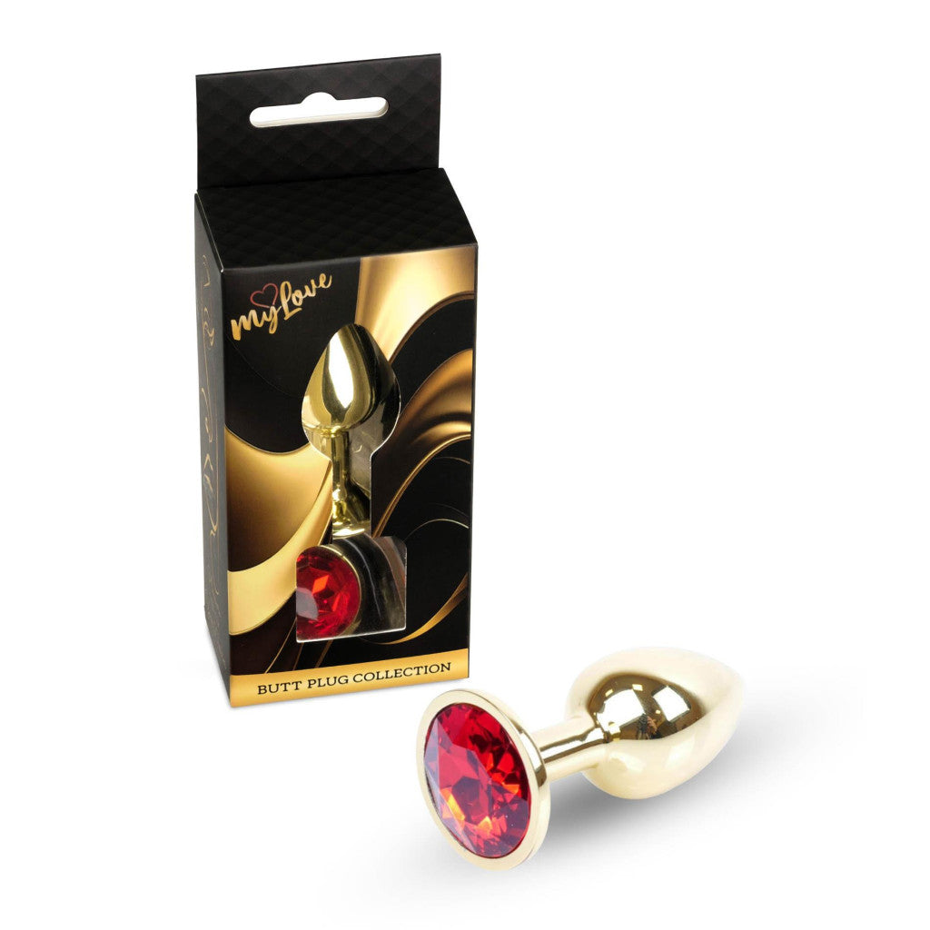 Jewelry Anal Plug Metal Coolable And Heatable 7 Cm Red