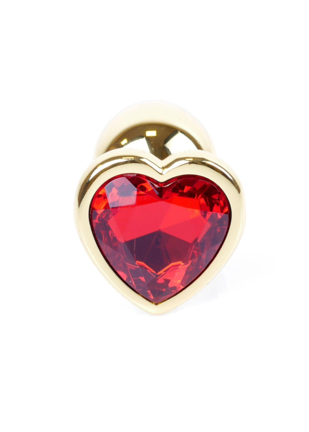 Sex Toy Anal Plug Metal Decorated 7 Cm Red