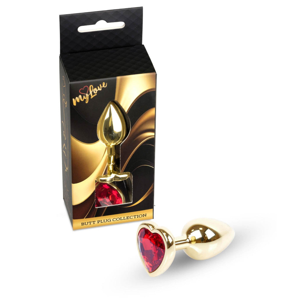 Mylove Toys Anal Plug Bulb Shaped Stainless Steel 7 Cm Red