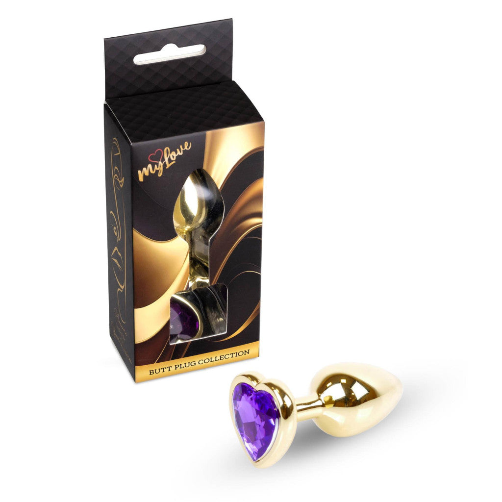 Jewelry Anal Plug Small Purple Crystal 7 Cm Stainless Steel