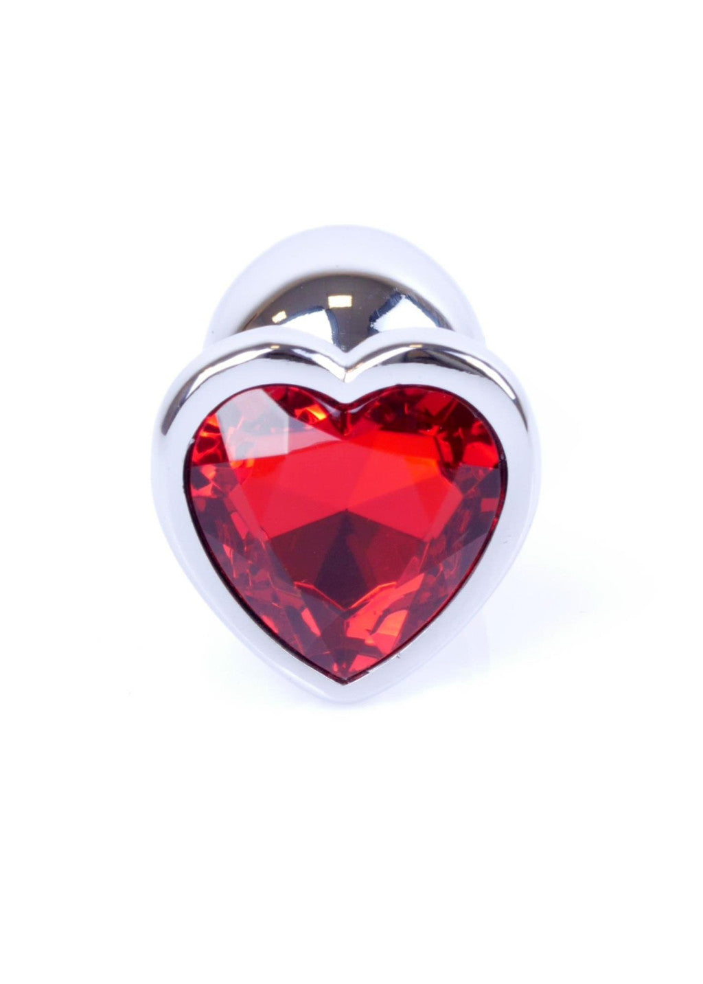 Anal Plug Metal Material Decorated 7 Cm Red