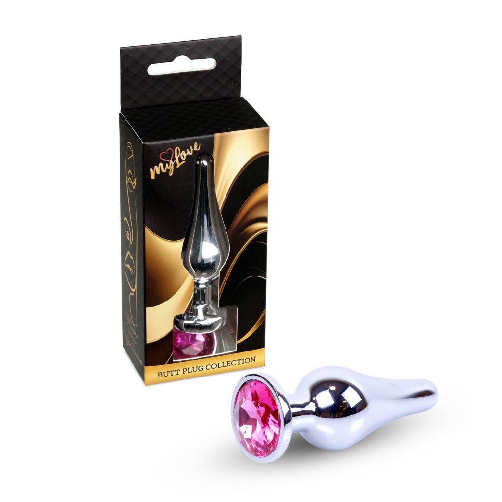 Mylove Toys Anal Plug Metal Coolable 9.5 Cm Pink Crystal