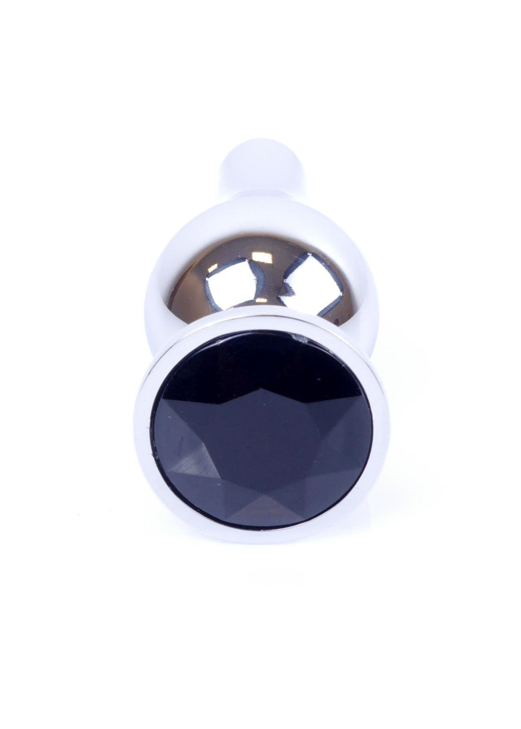Metal Anal Dildo Coolable Heatable 9.5 Cm With Black Base Crystal