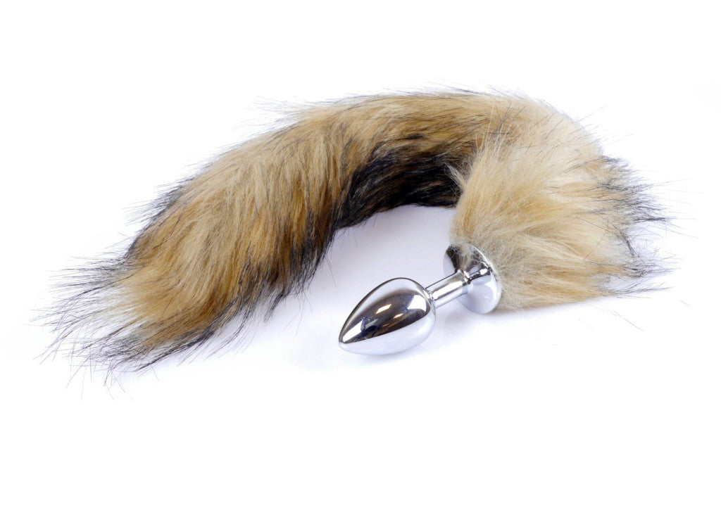 Plug-fox Anal Plug Fluffy Wolf Elegant Metal 45 Cm Brown Xl
