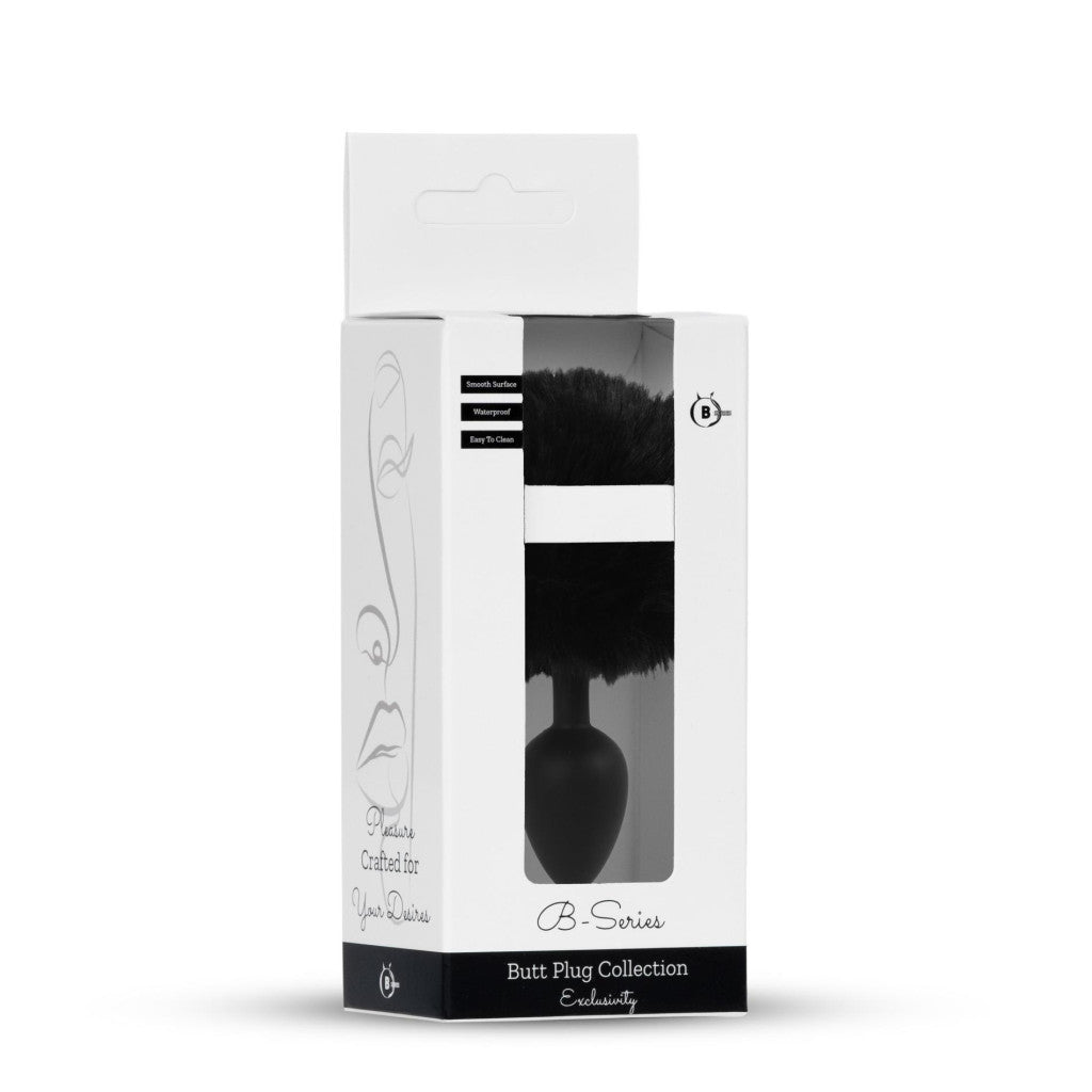 Plug Anatomically Shaped Silicone - Soft Bunny Wolf Black 6.5 Cm Long 2.7 Cm Diameter