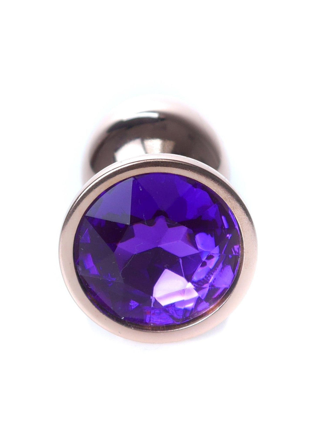 Anal Plug Metal Anatomical Decorated 7 Cm Purple-gold