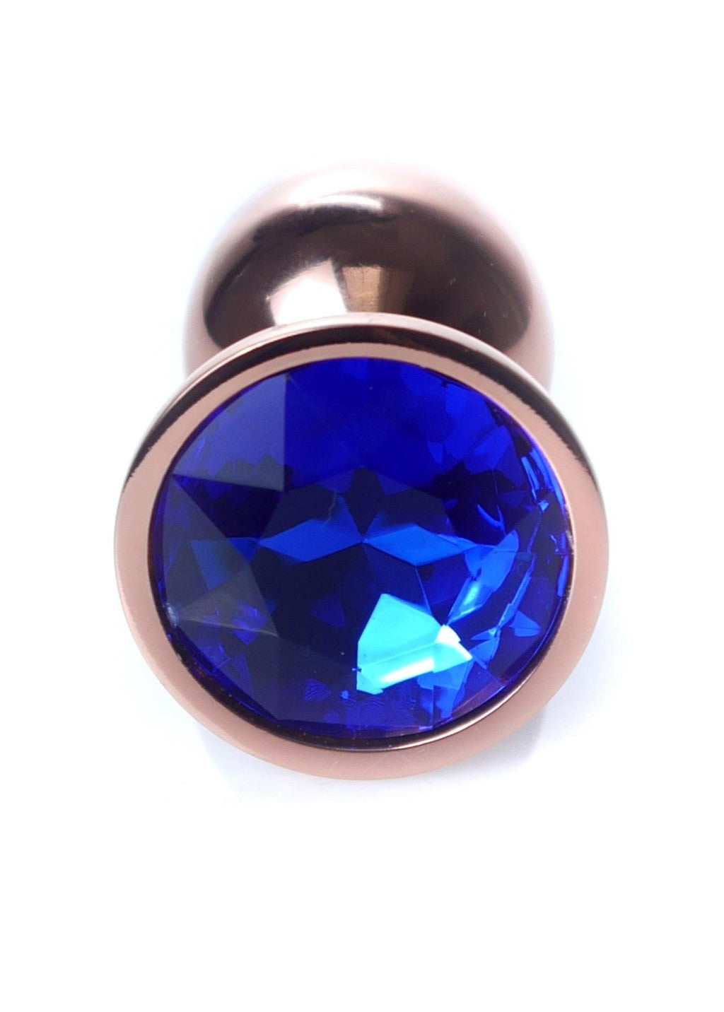 Anal Plug Metal Coolable Round 7 Cm Blue Gold Red Ornament