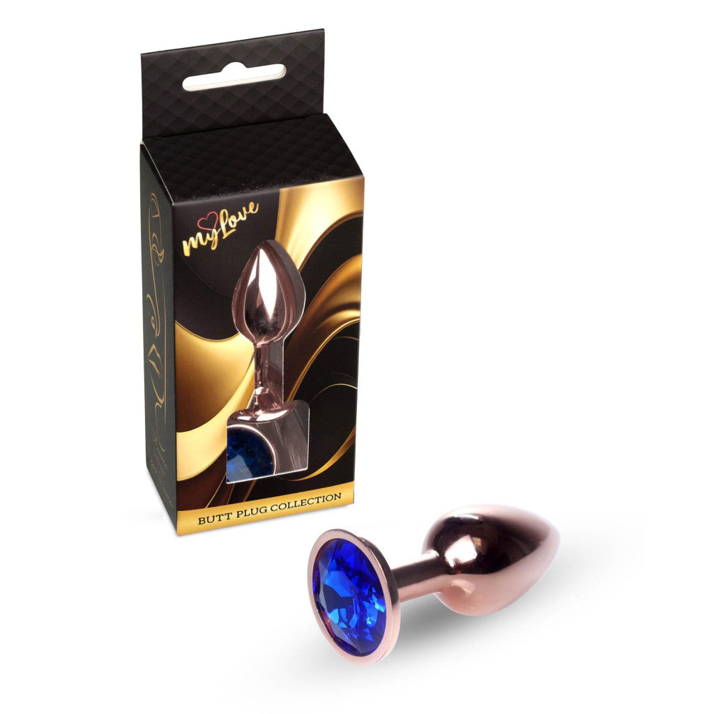 Mylove Toys Anal Plug Metal Jewelry Coolable 7 Cm Dark Blue