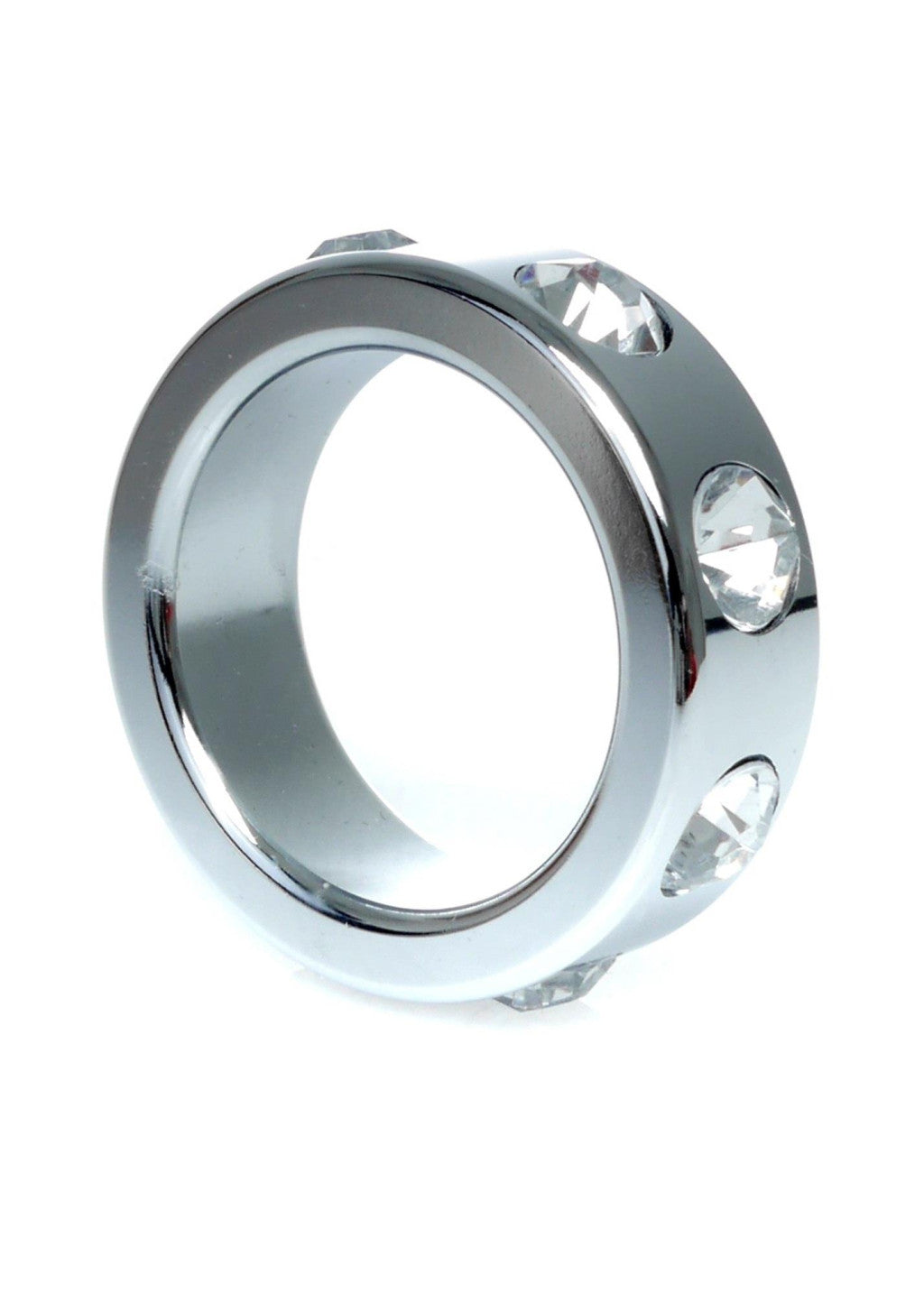 Metal Penis Ring With Crystal Decoration 3.5 Cm Small Black