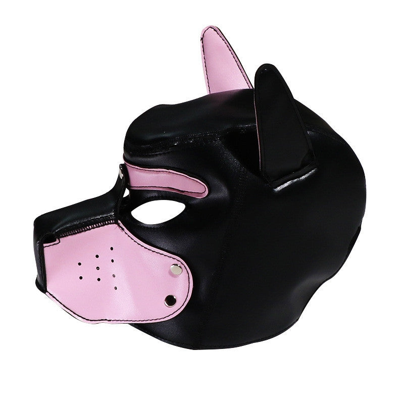 Puppy Smart Hood – Stylish Black And Pink Headwear