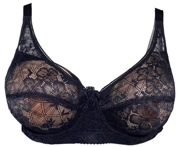 Bra With Pocket For Breast Lift Black 85c Nylon-elastane