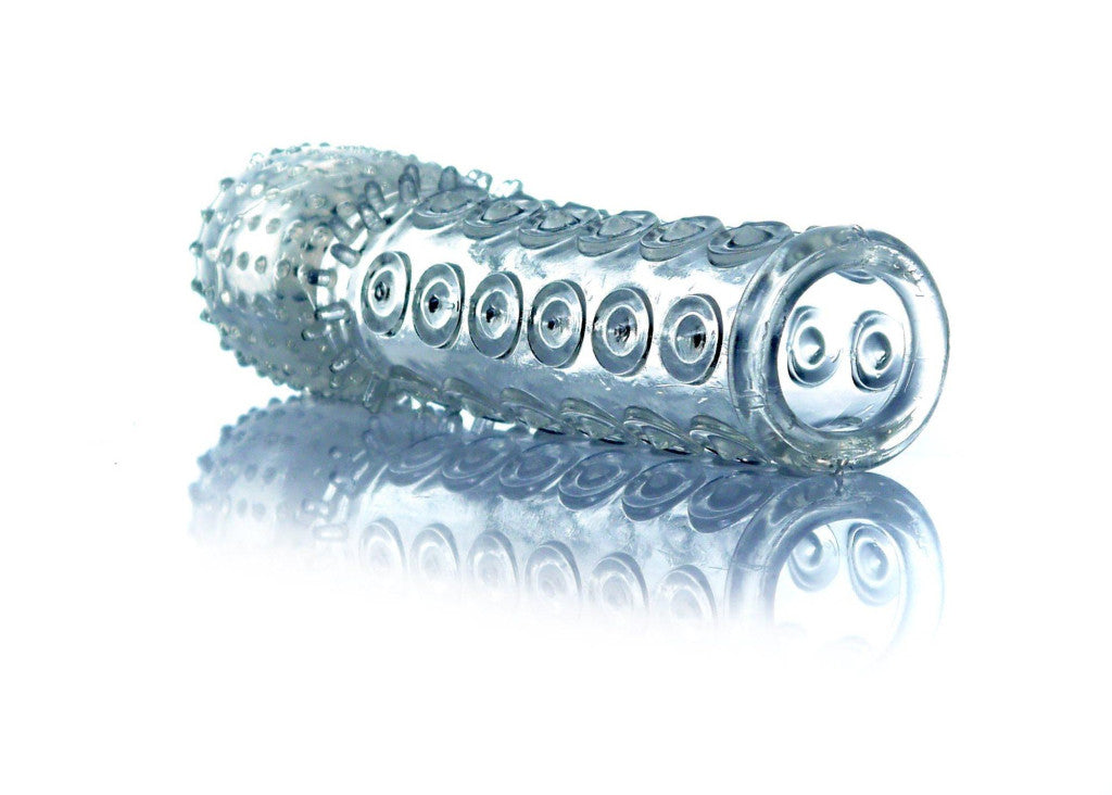 Penis Attachment Made Of Ribbed Stretchable 13.5 Cm Gel Material