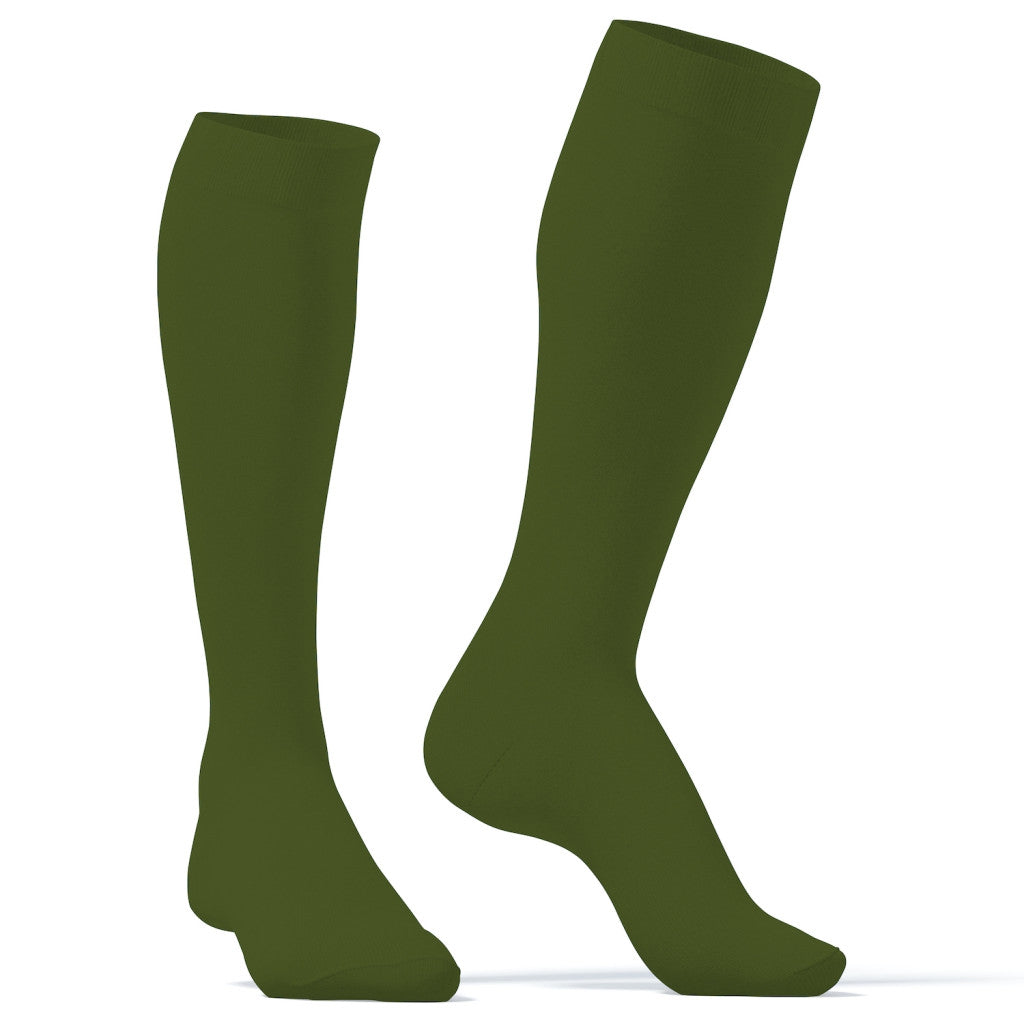 Colors Sneakxx – Stylish High-waisted Socks In Khaki Green