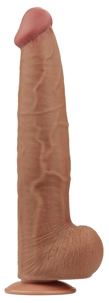 Premium Sliding Leather Dildo – 26 X 6 Cm Brown