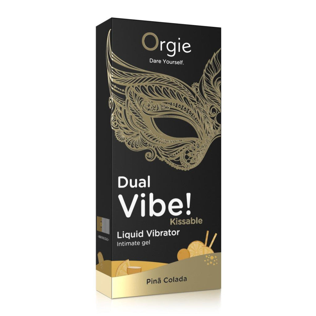 Dual Vibe Sex Toy With Liquid Vibration Effect 15 Ml Piña Colada Flavor