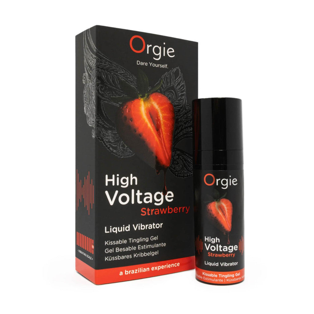 Orgie High Voltage Intoxicating Vibrating Strawberry Flavored Intimate Jelly