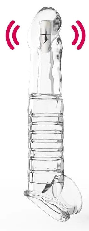 Ardyvizz – Vibrating Penis Sheath Transparent 20 X 4 Cm