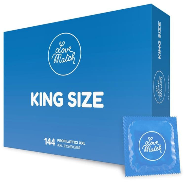 Love Match King Condoms Xxl 144 Pieces Pack