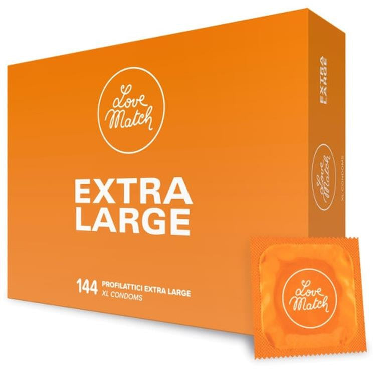 Love Match Extra Large Condoms 144 Pieces Pack