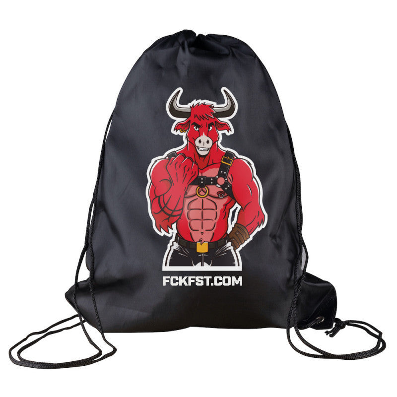 Fuck & Fist Backpack With Drawstring Pocket 42.5x32.5 Cm Black-red Logo