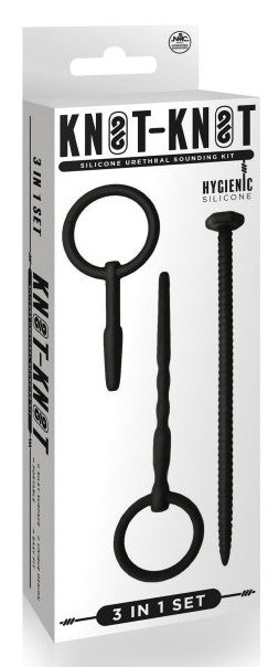 Knot Sound – 3-piece Urethra Rod And Plug Set 7mm