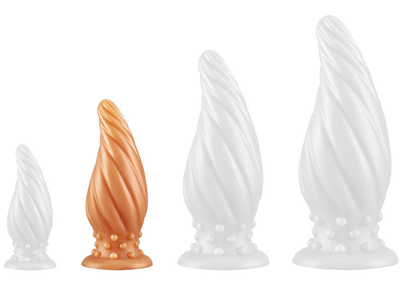 Plug Spiral Pik M – Gold Spiral Anal Accessory 15 Cm