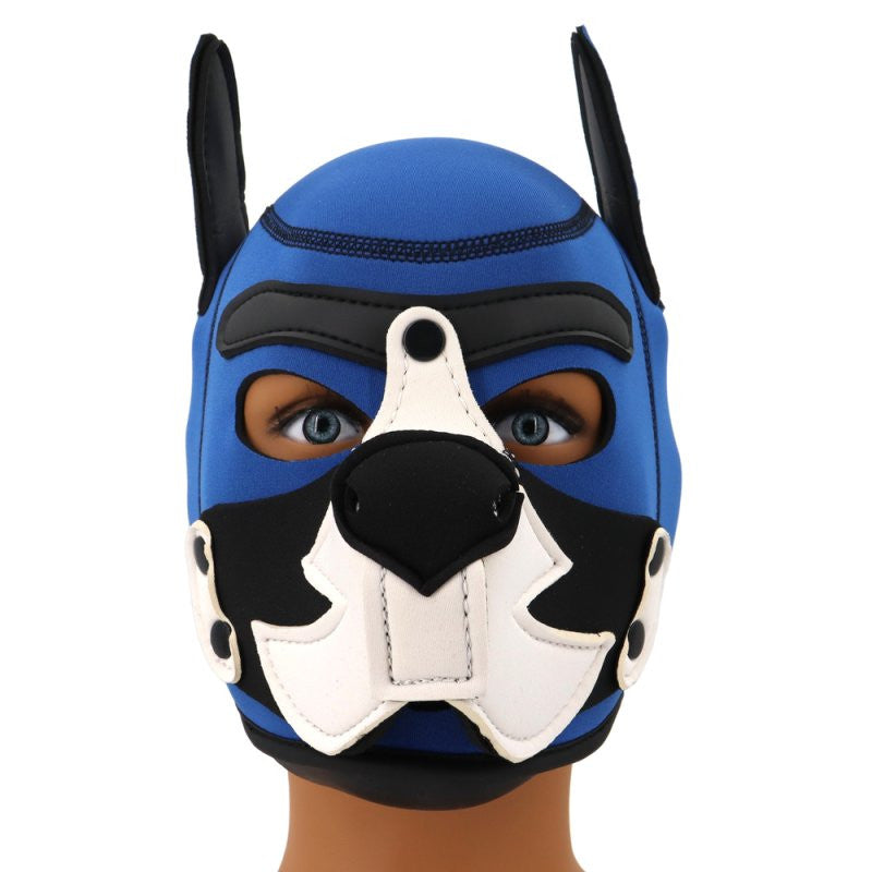 Blue-white Puppy Fox – Neoprene Mask For Stylish Protection
