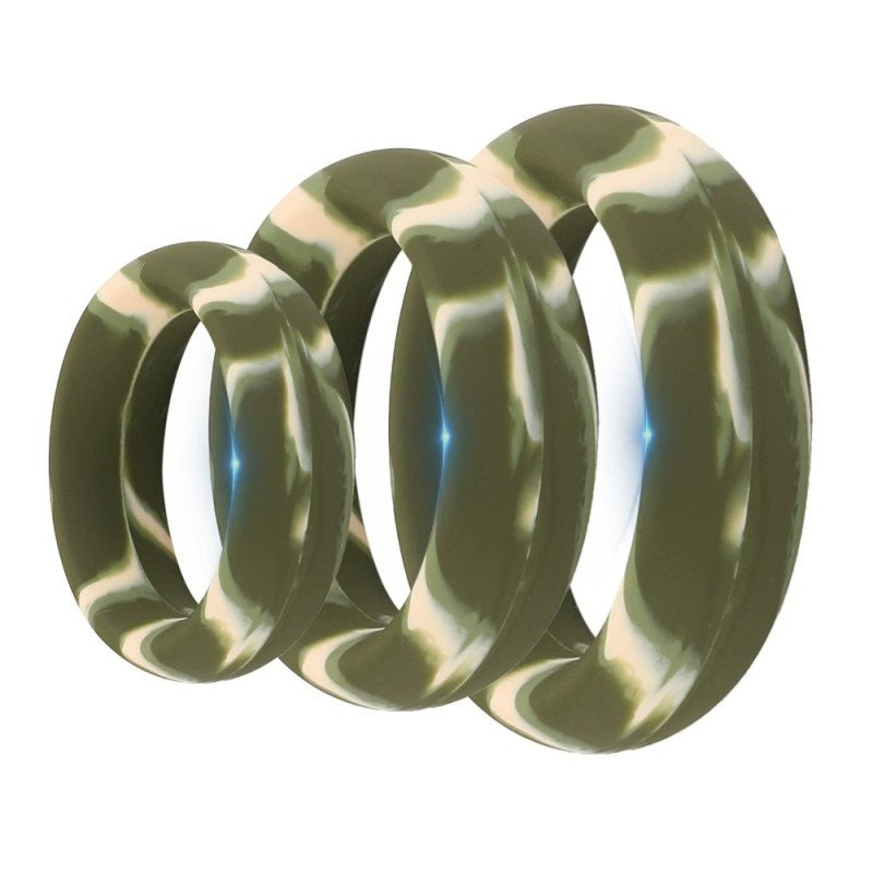 Silimix Vert Army – 3 Premium Penis Rings