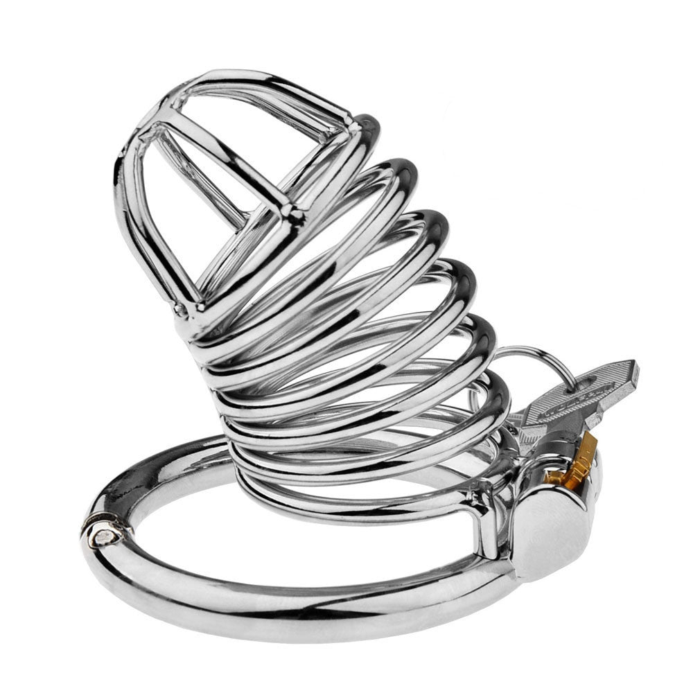 Penis Ring Metal Cage Design 8 Cm Length 3.5 Cm Width Chrome Plated