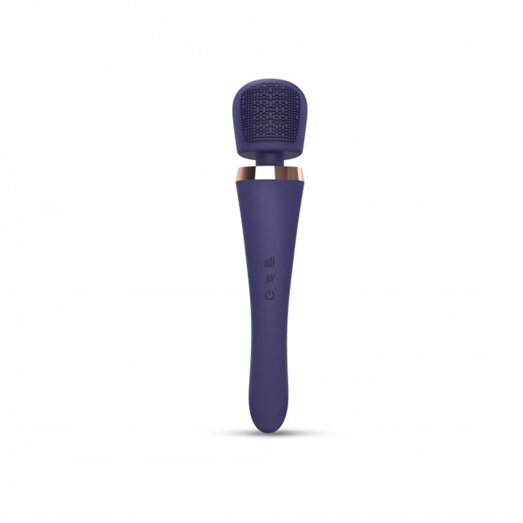 Brush Crush Wand Massager 20 Vibration Modes 8 Intensities 25.4 Cm Indigo Blue