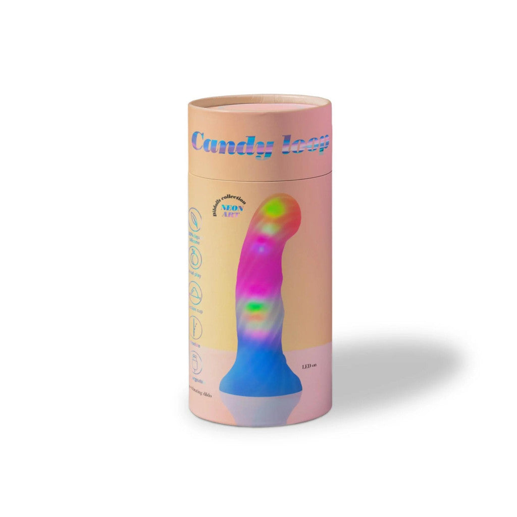 Love To Love Dildo With Led Lighting 39 Colors Soft Silicone 14.3 Cm Black