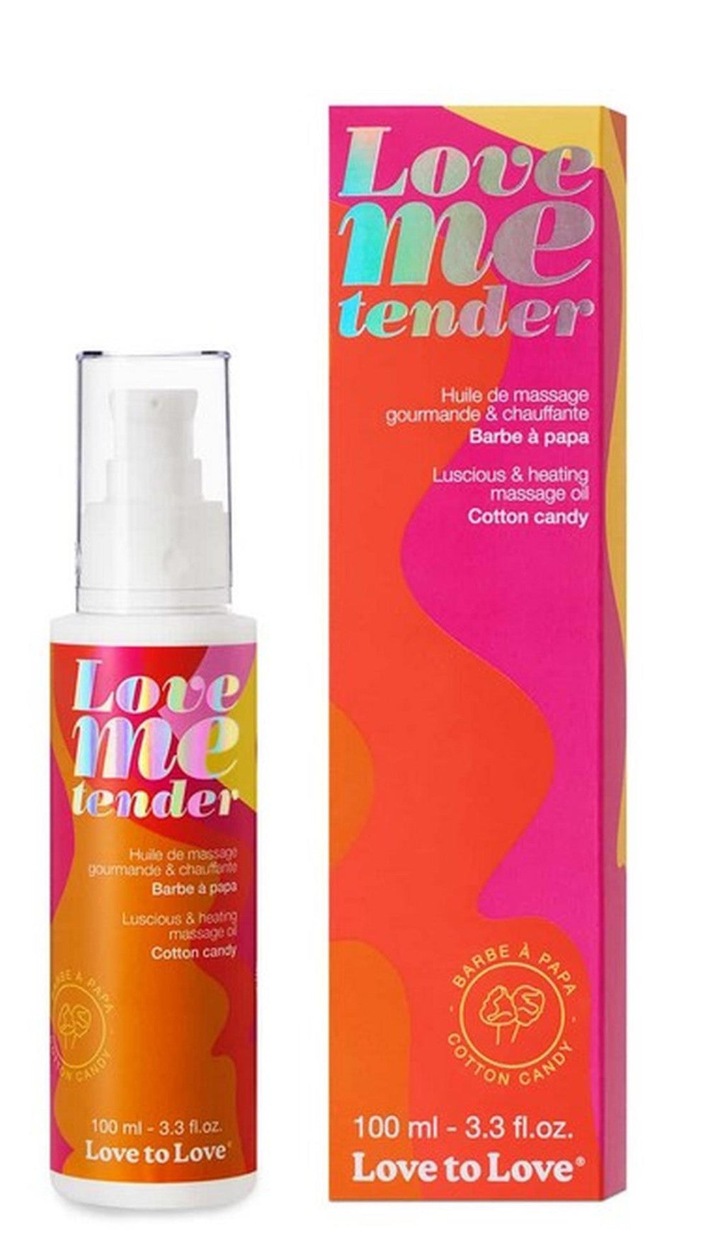 Love Me Tender Massage Oil 100 Ml With Cotton Candy Scent