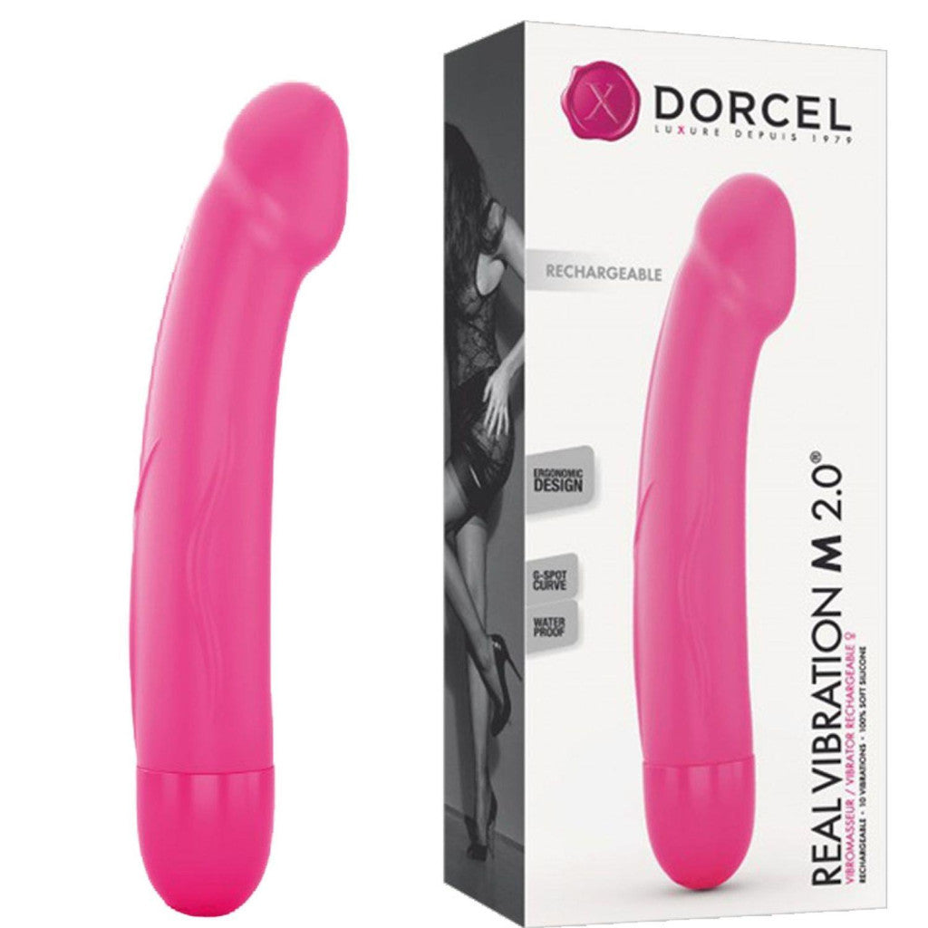 Real Vibration Vibrator 10 Modes - G-spot Stimulator - Size M Magenta