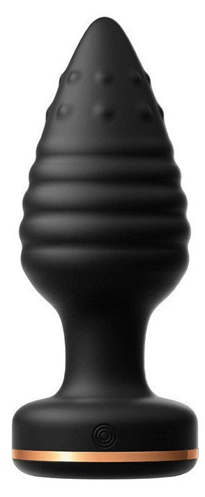 Conol Anal Plug 10x4 Cm Textured 10 Vibration Modes Usb Rechargeable Black