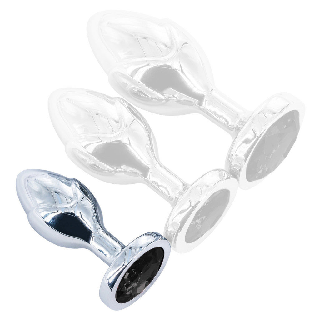 Flowersex Anal Plug Smooth Surface Aluminum 6x2.7 Cm Black