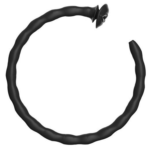 Dildo Silicone Wavy Surface 18 Cm Black