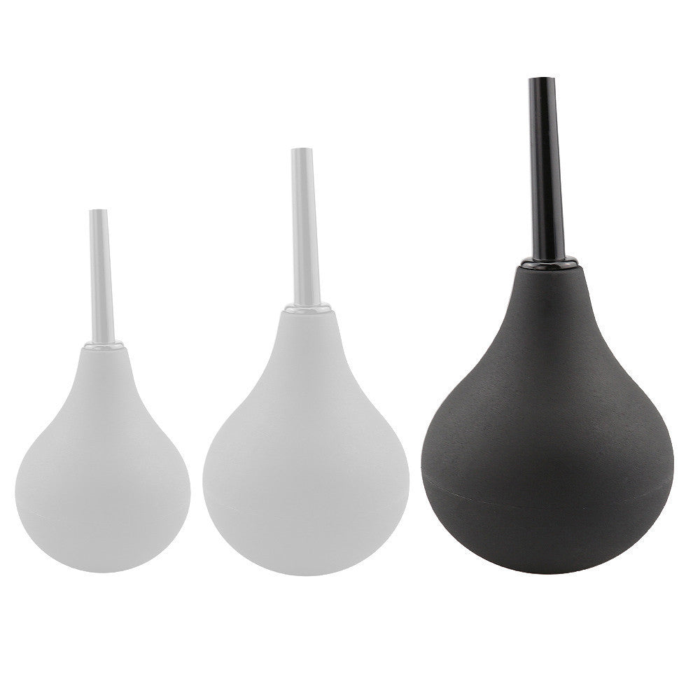 Bulbeen Anal Douche Silicone Balloon 220 Ml Black 5.5 Cm Long Plastic Nozzle