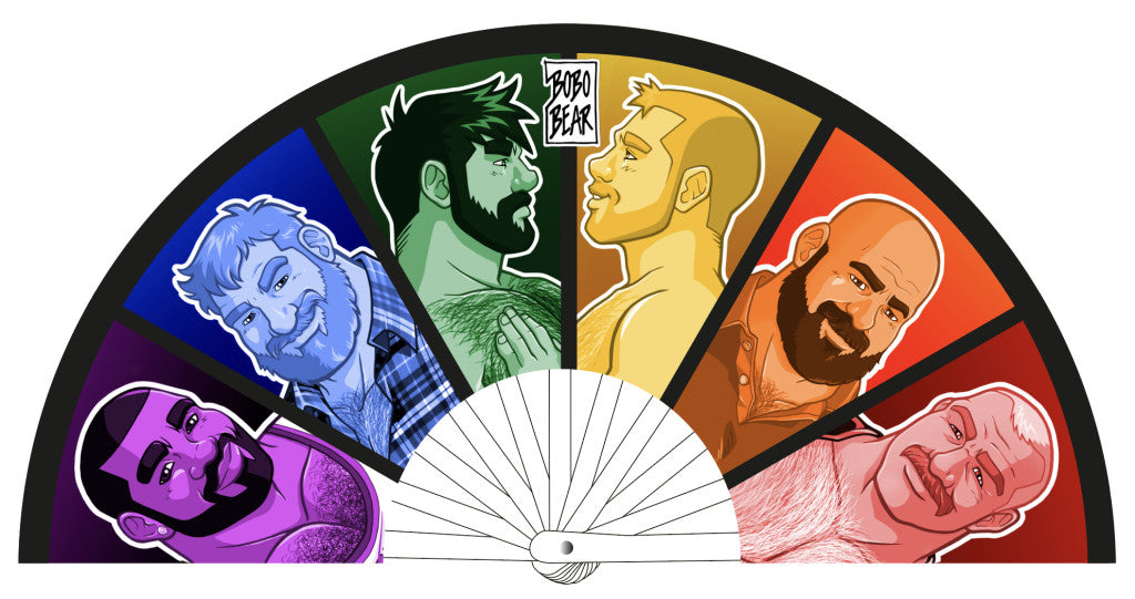 Sex Toy Large Pride Rainbow Pattern Fan 64 Cm