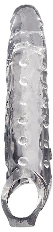 Penis Sheath With Circular Inner Nubs 22 X 5 Cm Transparent Tpe