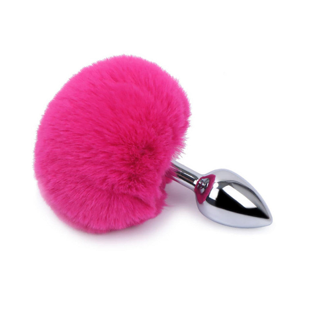 Anal Plug Metal Body Pink Bunny Wolf 7 Cm