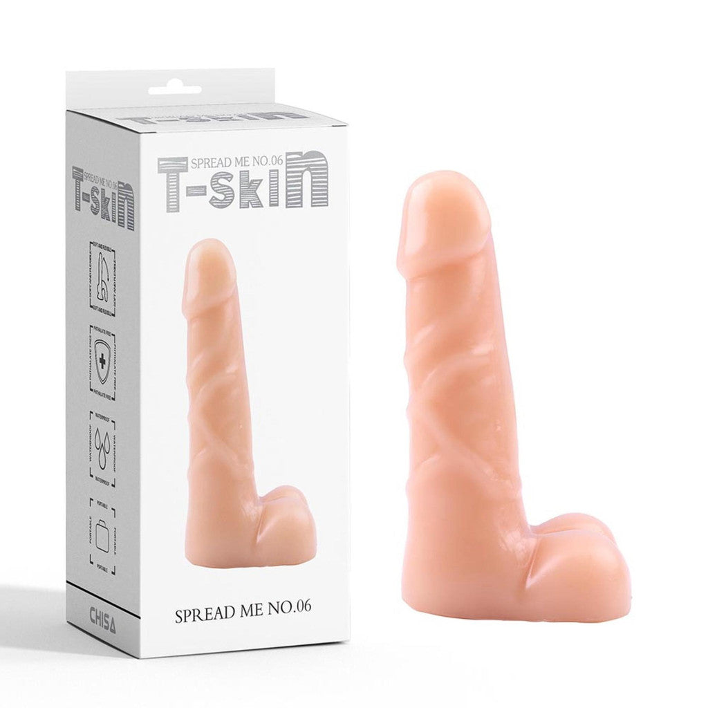 T-skin Dildo Realistic Material Lifelike Details Flexible Feel