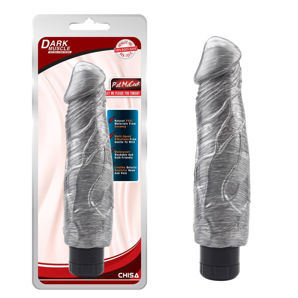 Pat Mccock Vibrator Realistic Adjustable Vibration 23.5 Cm Silver